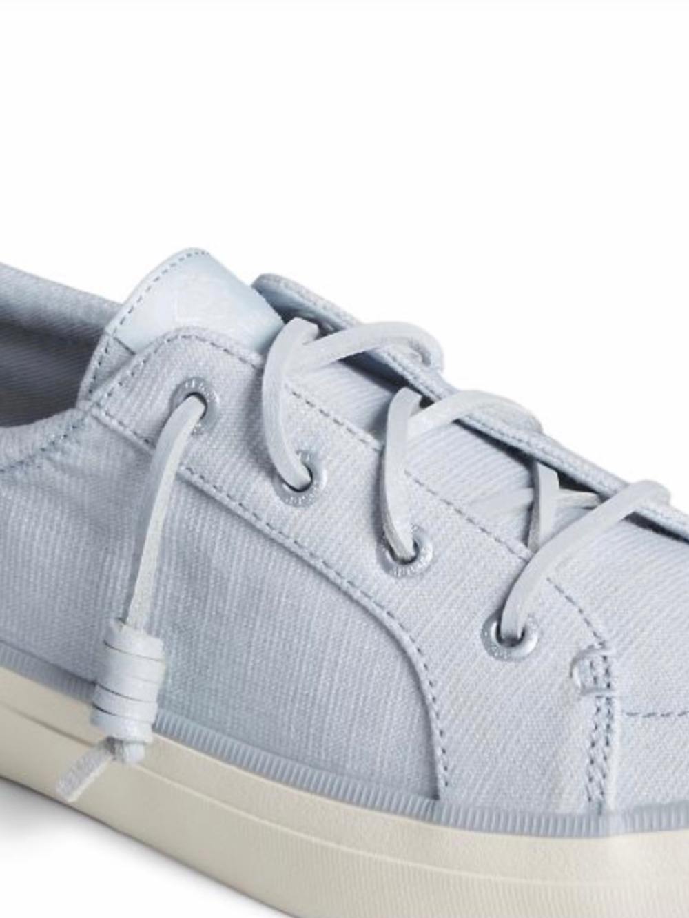NWT SPERRY Sneakers Sky Blue Shimmery Canvas size 9